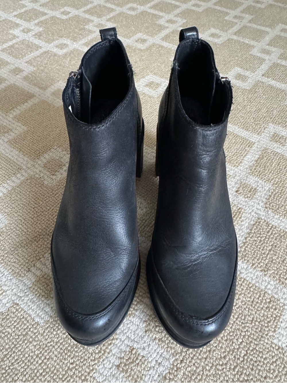 Sorel Blake Leather Platform Ankle Booties Black Block Heel Women’s 7.5 - Picture 10 of 14
